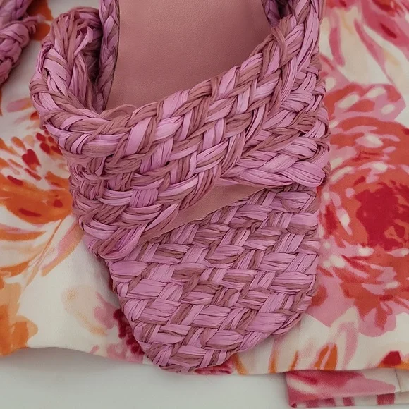 Raffia sandals sz.9 - Picture 2 of 9